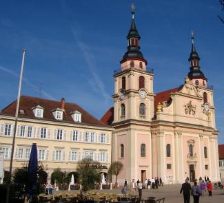 Die Stadtkirche in Ludwigsburg am Marktplatz