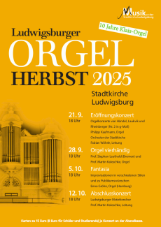 Plakat zum Ludwigsburger Orgelherbst 2025