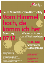 Plakat zum Konzert „Vom Himmel hoch, da komm ich her“ am 07.12.2014