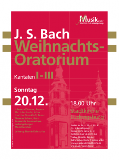 Plakat zum Weihnachtsoratorium I-III am 20.12.2015