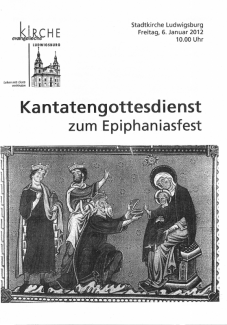 Titelblatt des Programmhefts zum Gottesdienst „Wie schön leuchtet der Morgenstern” am 06.01.2012