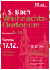 Plakat zum Konzert „Weihnachtsoratorium I-III" am 17.12.2016 in der Stadtkirche Ludwigsburg